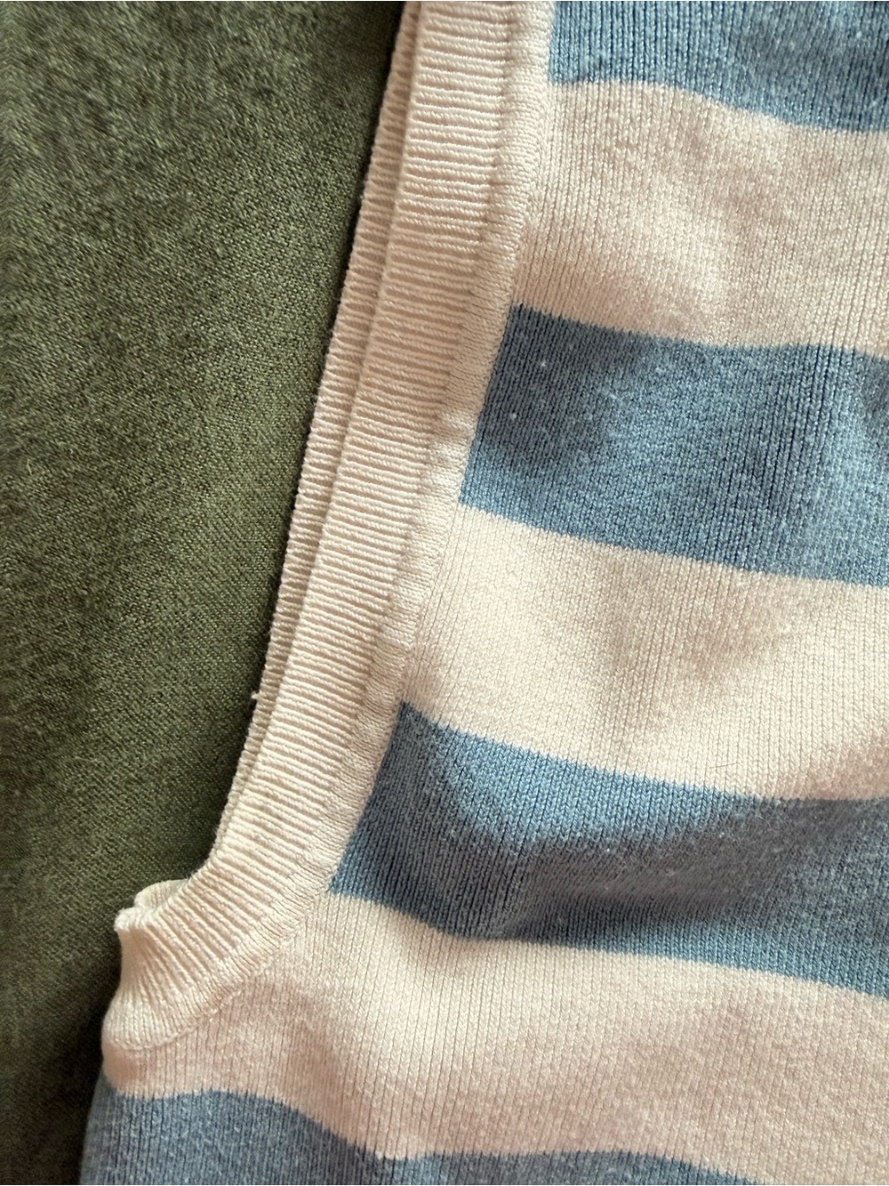 ZARA Blue and White Striped Knit Tank Top - Picture 3 of 5